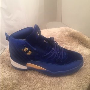 Size 8 retro Jordan 12. Blue velvet